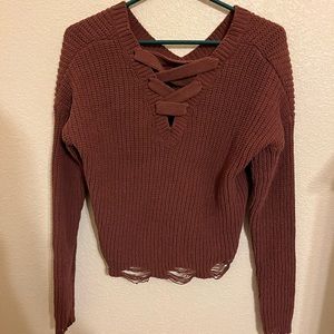 brown sweater
